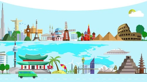 Reisen Sie um die Monumente der Welt