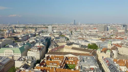 Aerial View of Dense Cityscape on Clear Day