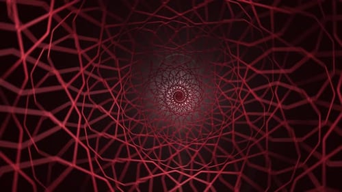 Ornamental Looping Background Red 4K