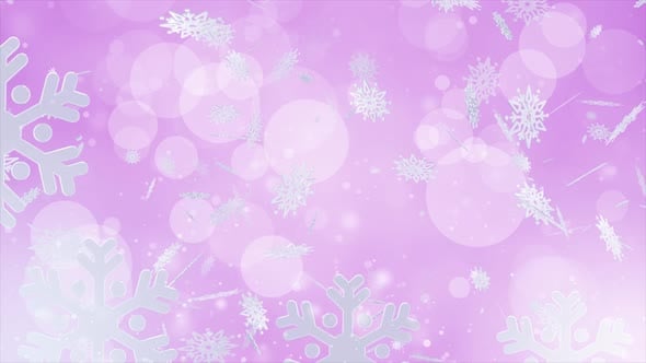 Pink Winter Snowflake Background Loop V3, Backgrounds Motion Graphics ...