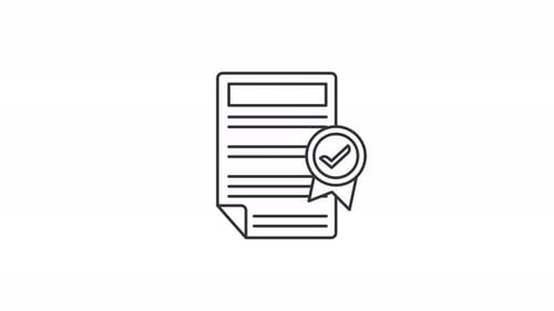 certificate animated icon