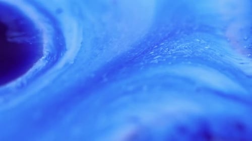 Abstract Blue Liquid Fluid Art Slow Motion