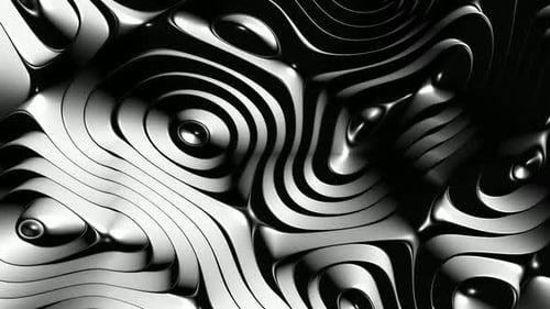 Dynamic Abstract Chrome Wavy Liquid Flowing Background