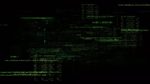 Écran HUD de simulation de matrice de données futuriste 09