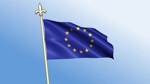 Flagge der Europäischen Union weht