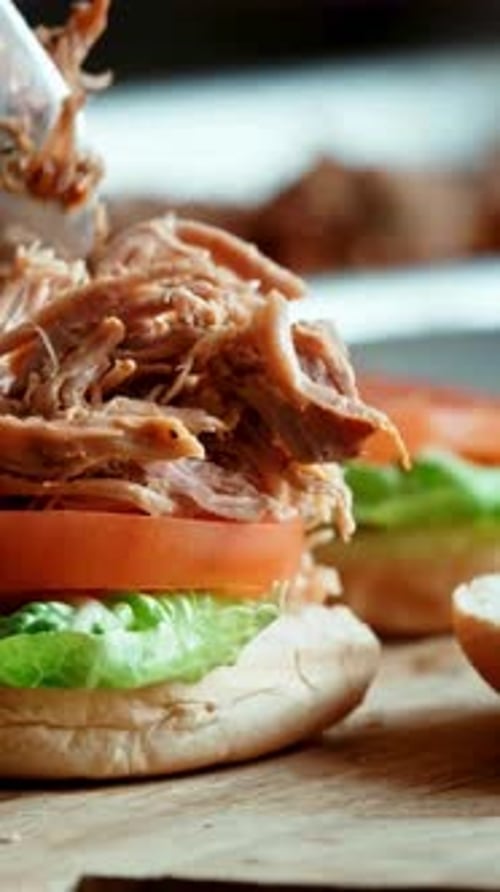 Vertical View Of Burger