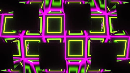 Light Green And Pink Cylindrical Neon Moving Background Vj Loop In HD