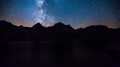 Milky way in Ibon de Estanés, Pyrenees, Spain