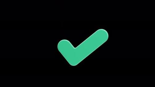 Green Checkmark 3D Animation