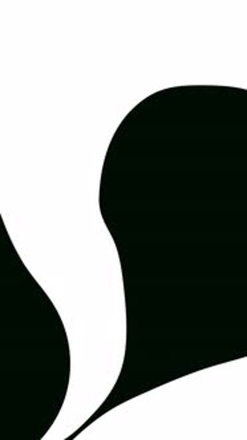 Two black silhouettes facing