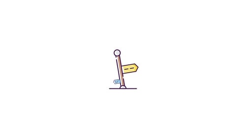 Animated Signpost Reveals Directional Options