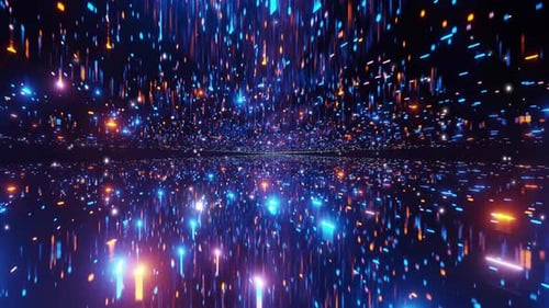 Kosmische Umgebung mit Millionen bunter hellen Lichtern