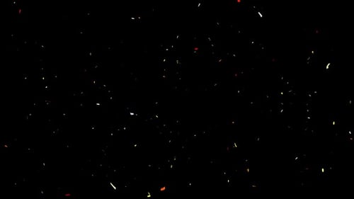 3D Colorful confetti falling on green screen Celebrate the holidays.