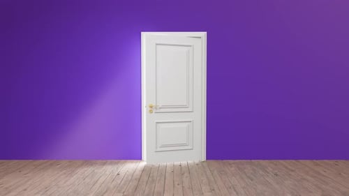 Elegant Door Opening Light Reveal Transition
