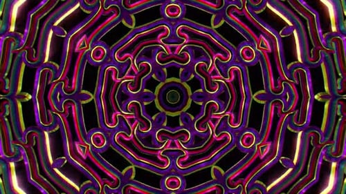 Glittering Kaleidoscope Loop Animation Backgroud