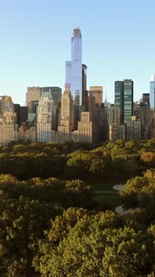New York City Manhattan Skyline Vertical Smartphone Video Background