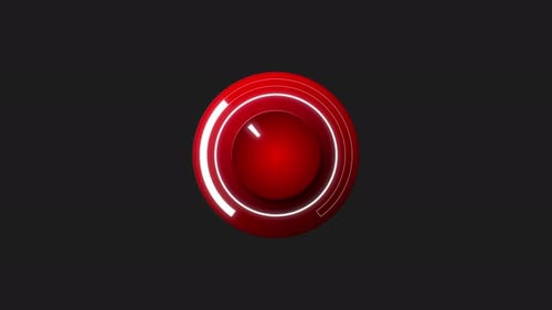 Animated Red Circular Knob UI Element