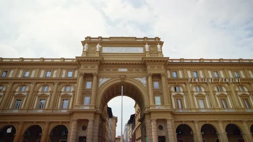 Grand Archway Building in Florence, Tuscany, Italy