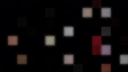 Futuristic Hexagon Grid Digital Loop Background