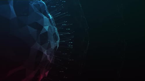 Abstract Digital Globe with Data Connections and Numbers