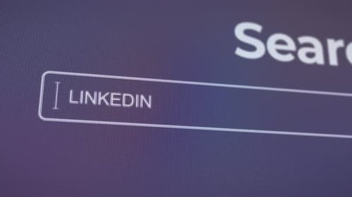 Interface de recherche numérique Linked In Technology Search Concept