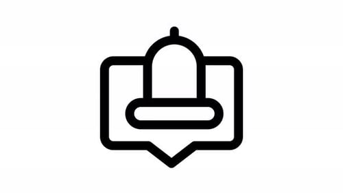 Animated Notification Bell Icon in Speech Bubble