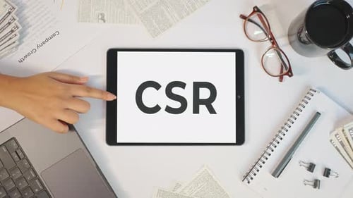CSR DISPLAYING ON A TABLET SCREEN
