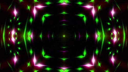 Animiertes Neon-Hintergrundvideo mit glitzernden Lichtern