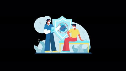 Doctor advising patient on health precautions