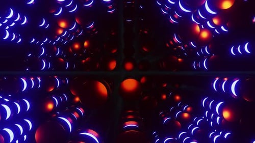 New Moved Orange Valve With Neon Blue Light Vj Loop Background