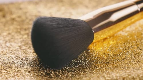 Makeup Brush Shot Closeup