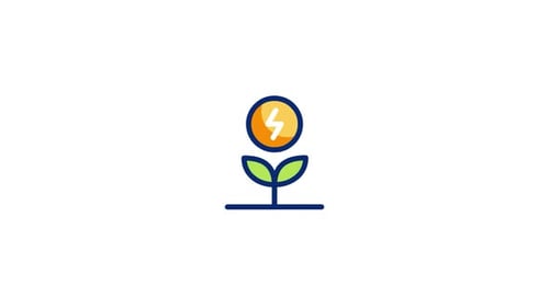 Animiertes Biomasse-Symbol