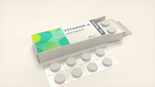 3D Animated Medicine Box and Blister Pack Display