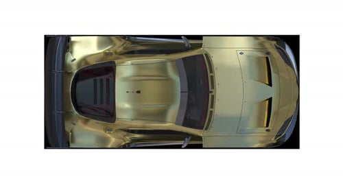 Gold Race Car Animation On Alpha Loop