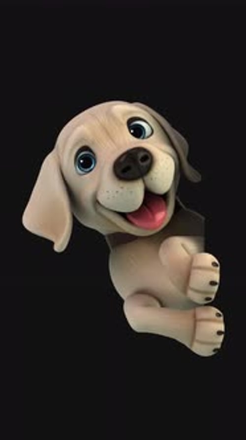 Fun 3D cartoon Labrador (with alpha channel)