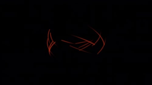 Red Particle Ring: Abstract Circular Glow on Alpha Channel for Tech and Design