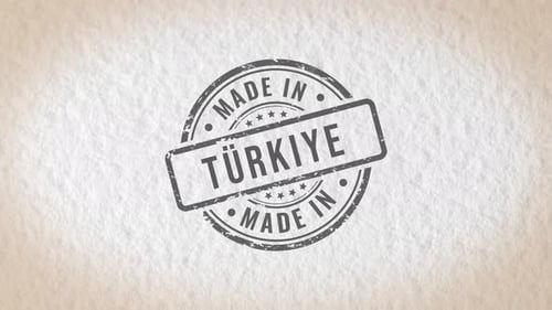 Stamping 'Made In Turkiye' Grunge Reveal Animation