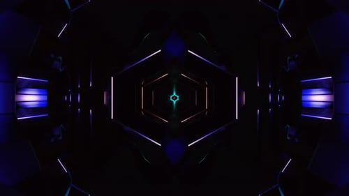 Rhythmic Neon Disco Patterns Pulse in a Mesmerizing Dynamic VJ Loop