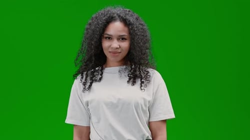 Green Screen Young Lady Smiling