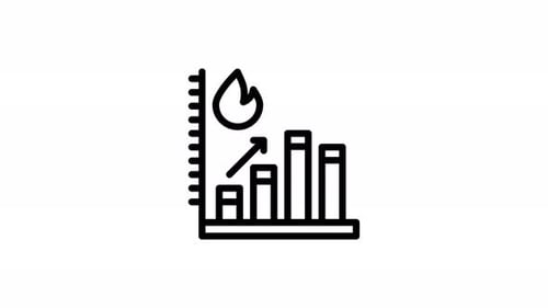 trend arrow line icon animation