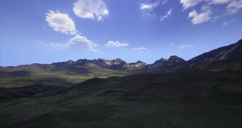 Majestic Mountain Landscape Under a Clear Blue Sky During Daytime
