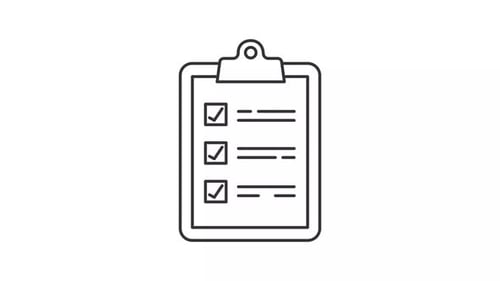 Task list checkmarks line animation