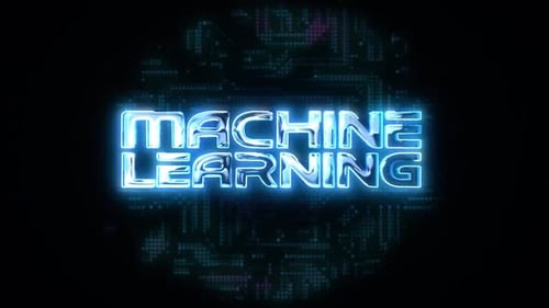 Machine Learning Neon Glow Text Reveal