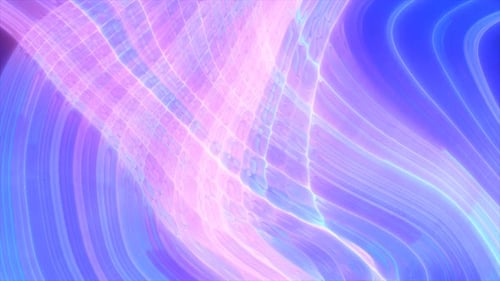 Abstract Glowing Neon Waves Background Animation
