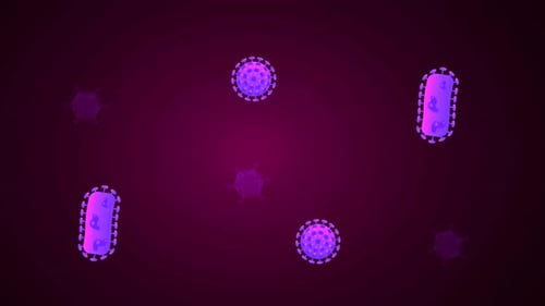 Floating Animated Microorganism Cells Science Background