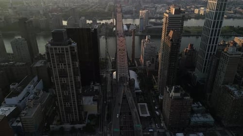 NYC Queensboro Bridge Drone Aerial
