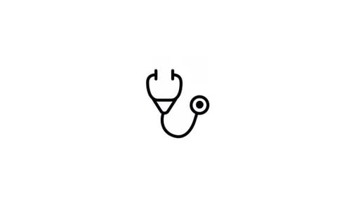 Line Art Stethoscope Icon Animation