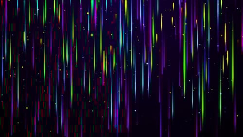 Abstract Colorful Particles Glowing Background Loop