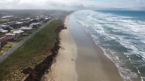Uma excelente vista da praia de Middleton, na Península Fleurieu, no sul da Austrália, Split com Beachfront H
