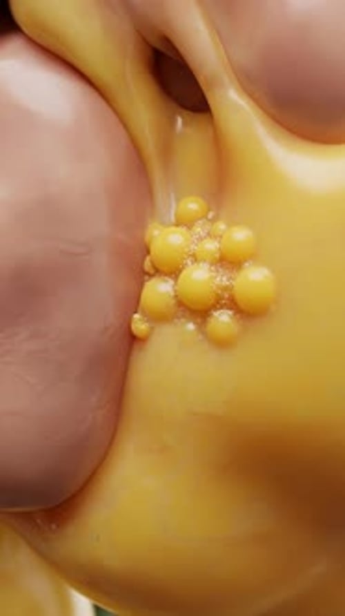 Human Liver Anatomy 3D Animation with Fat Deposits